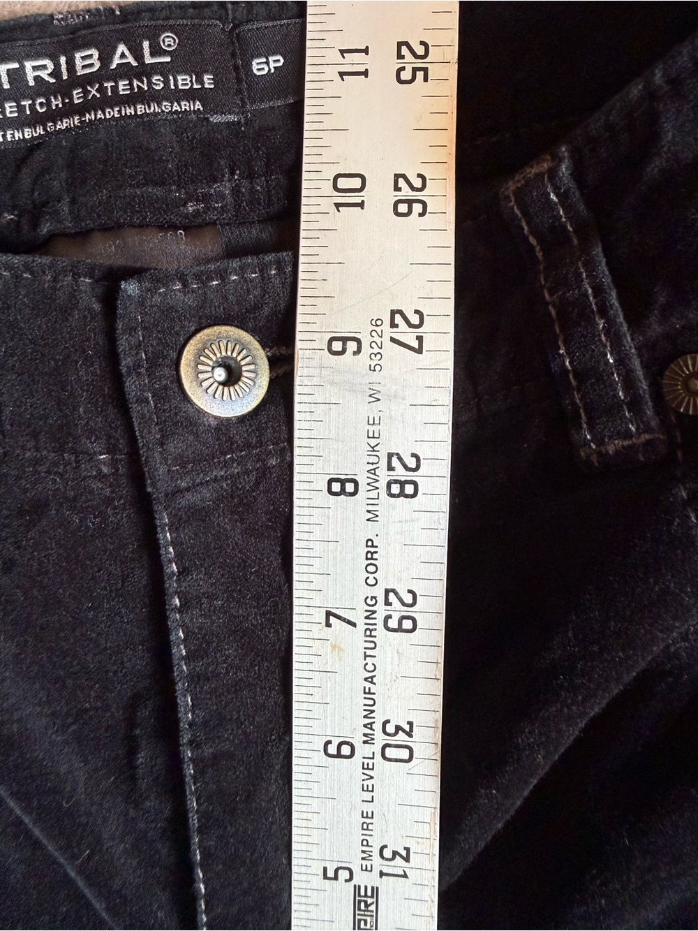 Tribal Black Velvet Jeans - Classic Fit - Picture 7 of 7